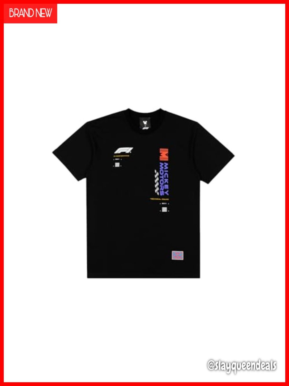 Formula 1 Disney Mickey Mouse Glow T-Shirt Crew Neck Short Sleeve